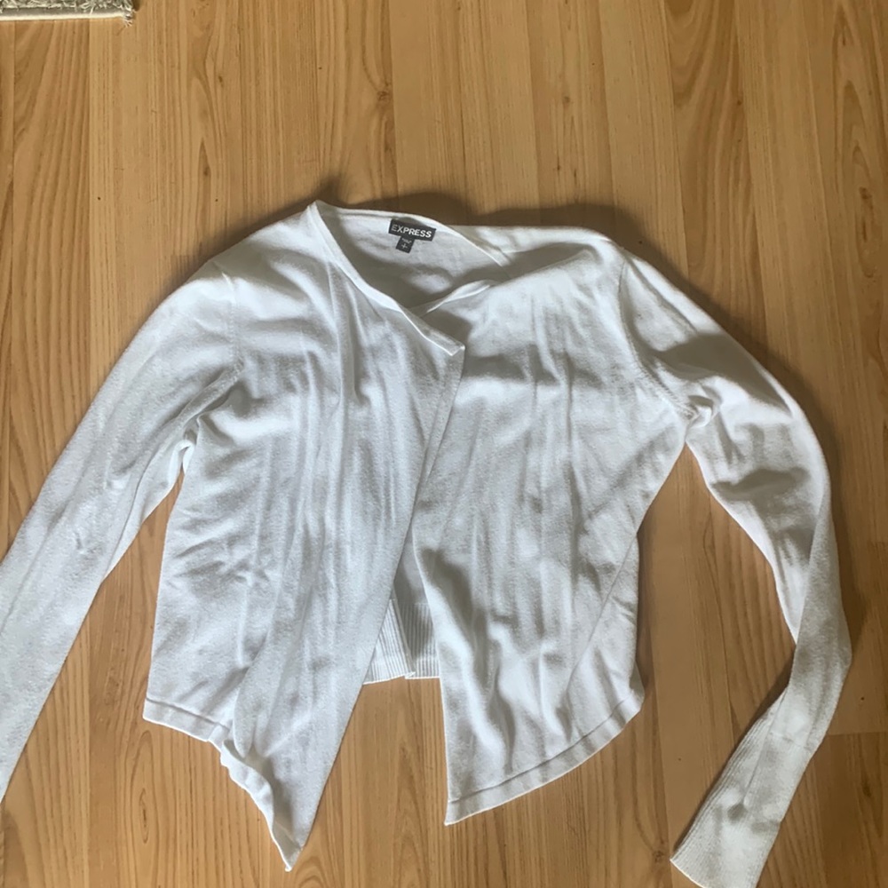 White cardigan